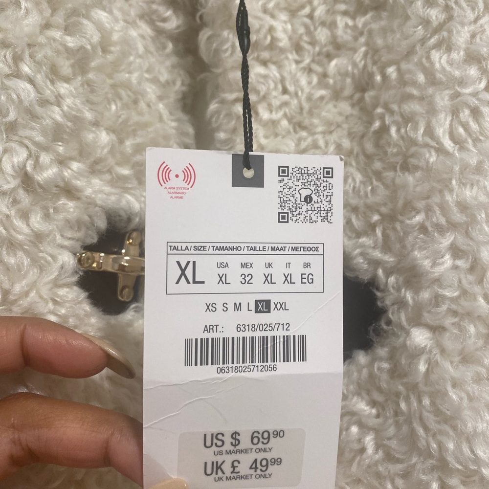 Zara Faux Shearling Jacket - Picture 10 of 12